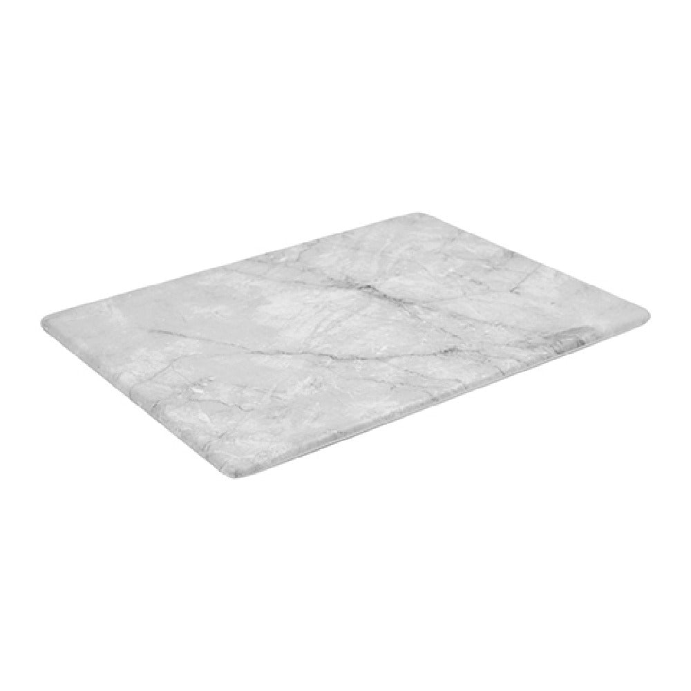 Bauscher Hepp TMA9640 - Carrara Collection Marble Platter, 15-3/4" X 11-4/5" X 9/16"H
