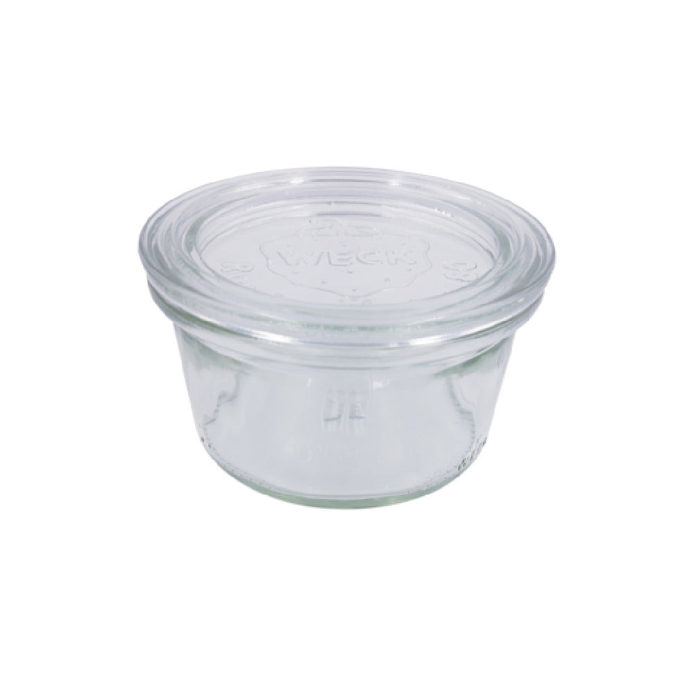 PacknWood 294WEK976 - Bokocook Weck Glass Jar With Glass Lid, 5.5oz., 3.14"D X 1.96"H