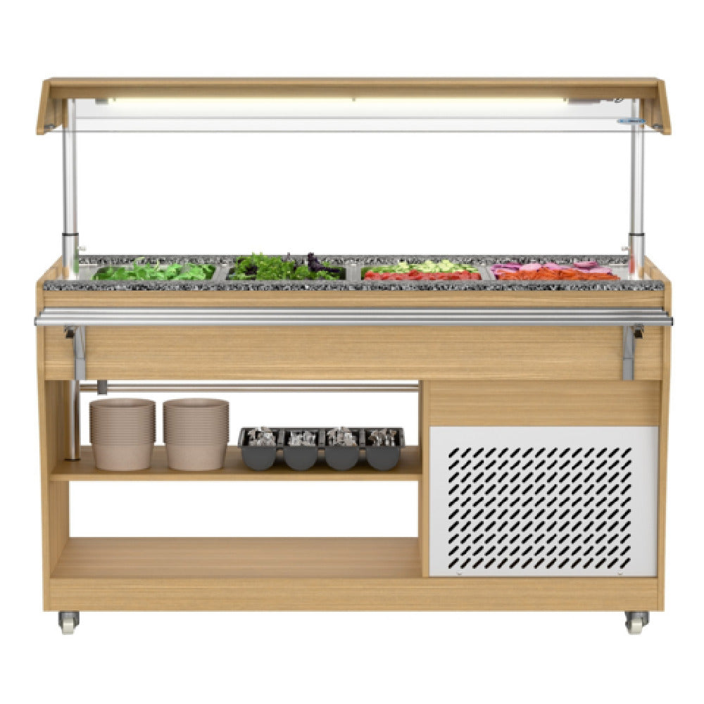 Koolmore KM-RBT-54ACS Refrigerated Buffet Table 58.7"W (4) Full-size GN Pan Capacity
