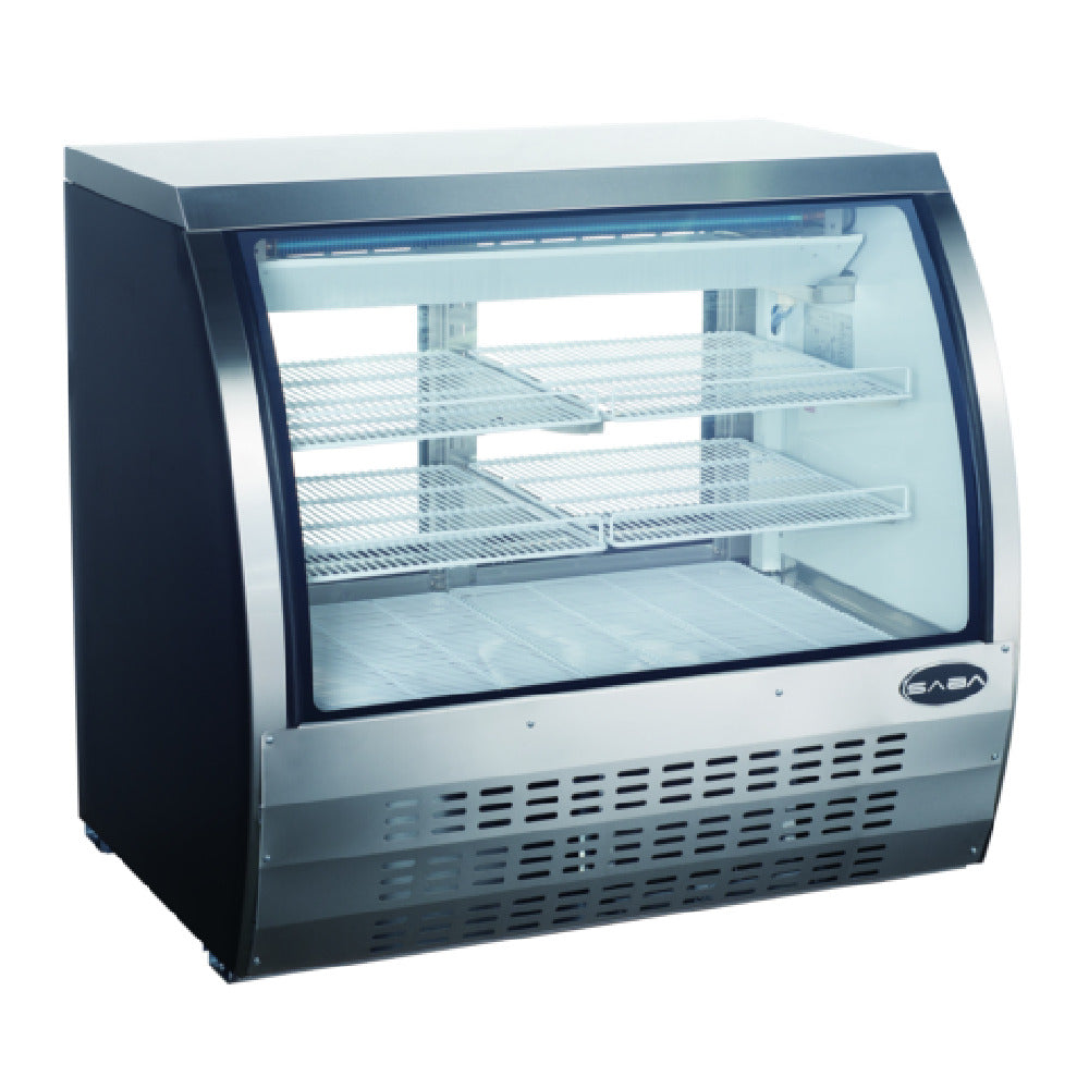 SABA SCGG-47 Curved Glass Refrigerated Deli Case 47-1/4" W 18 Cu. Ft. Capacity