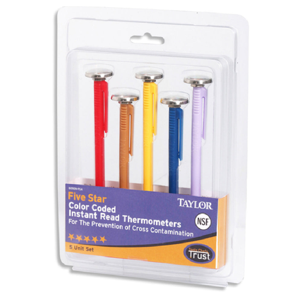 Taylor 6092NFSA HACCP Food Safety Thermometer Set Dial 0° To 220° F (-10° To 100°C) Temperature Range
