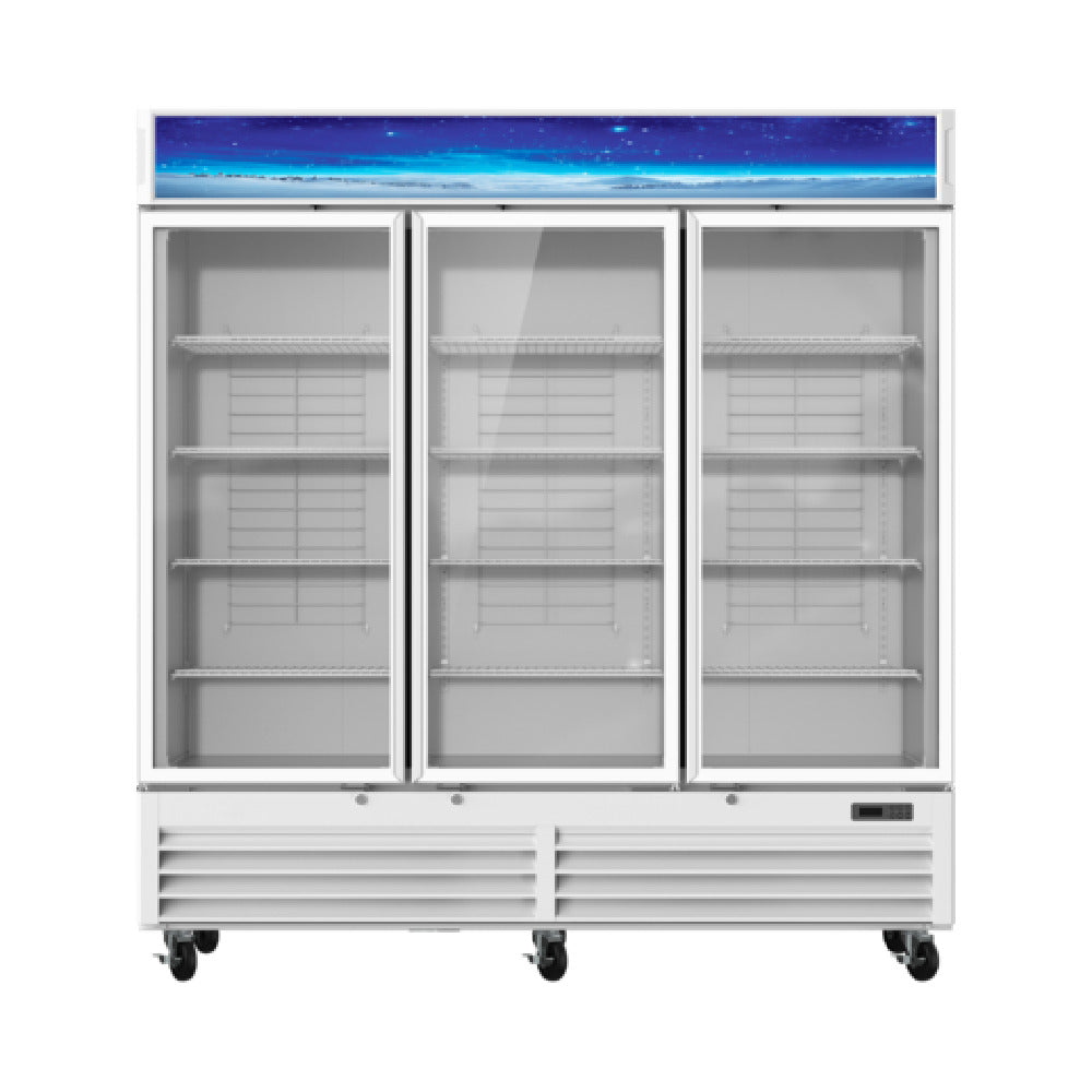Blue Air BGM72W-HC Refrigerated Merchandiser Three-section 72 Cu. Ft. Capacity