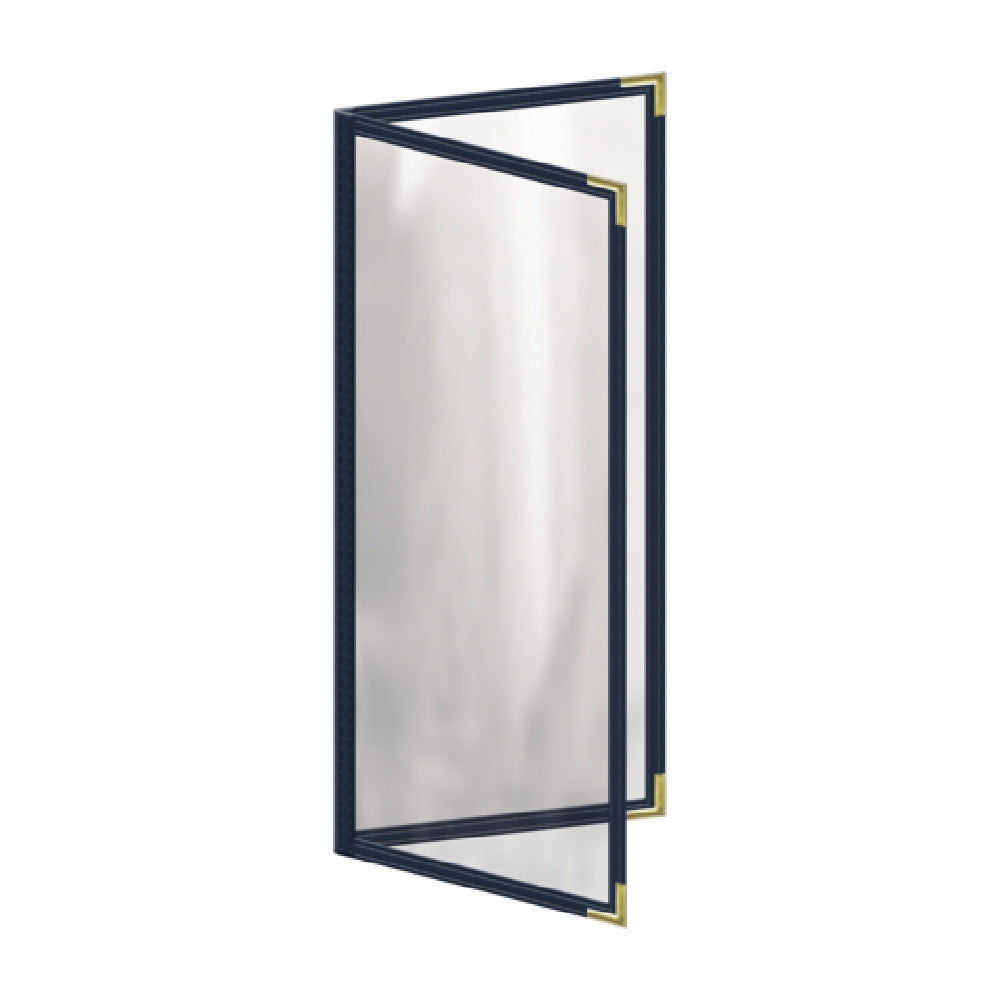 Risch TED 4.25X11 Deluxe Clear Sewn Menu Cover 4-1/4" X 11" Double