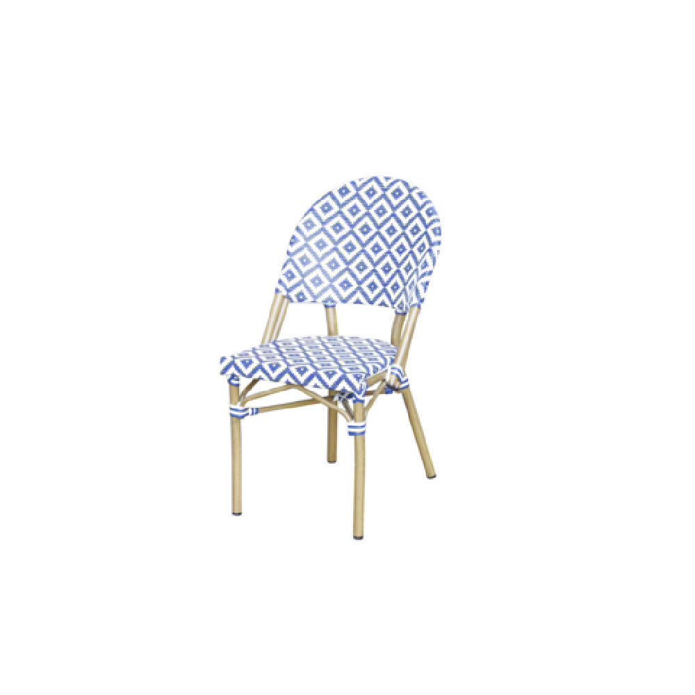Plantation Prestige Commercial Furniture 2190700-0490 Belize Side Chair Weave Back & Seat Designed For Outdoor & Indoor Use