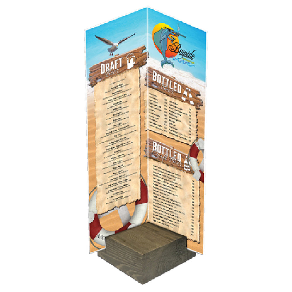 Menu Solutions WDBLOCK-SQUAR Wood Block 3-1/4"W X 3-1/4"D X 1-1/4"H Square