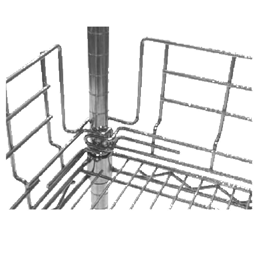 SPG LU14C - ISS Shelf Ledge, 14"W X 6"H X Mount To Posts, Plating Plus™ Finish