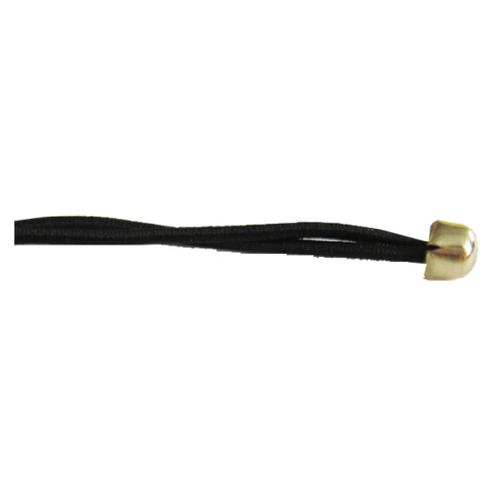 Risch 8'' BLACK BALL Black Elastic Cord With Gold Ball "8 Allow 1" For Stretch (100 Per Pack)