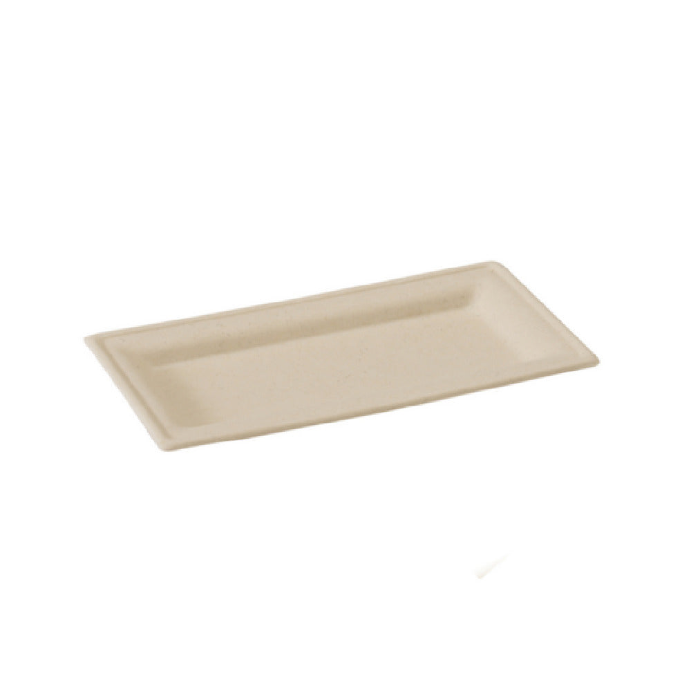 PacknWood 210APU1326BRF - Sugarcane Plate (No Added PFAs), 10"L X 5"W, Brown