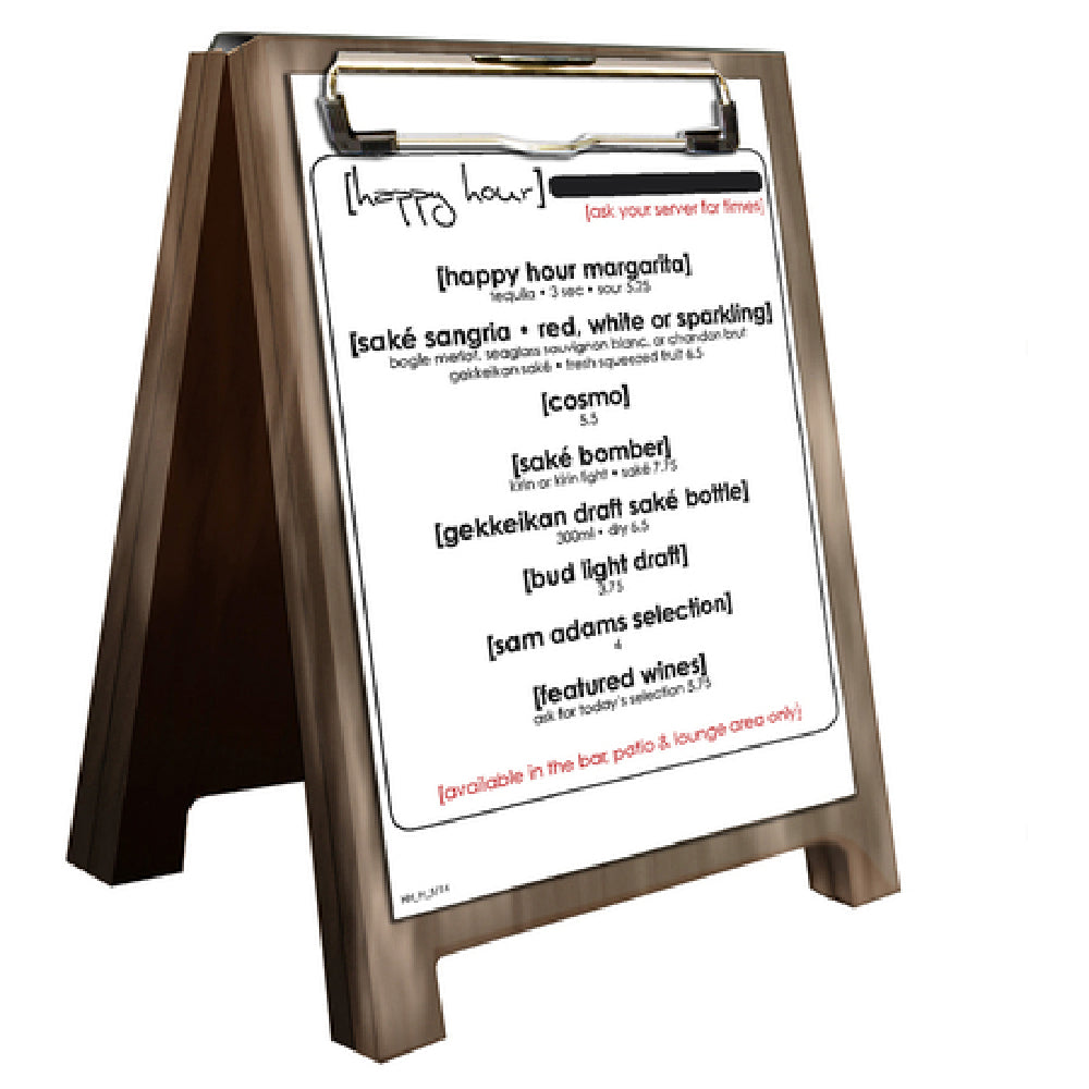 Menu Solutions WDSD-CL-A Sandwich Menu Board 4" X 6" Insert Double Sided With Clip