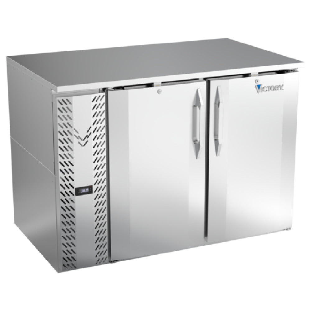 Victory VBB48HC-S - Back Bar Refrigerator, Two-section, 48"W X 30-1/8"D X 34"H