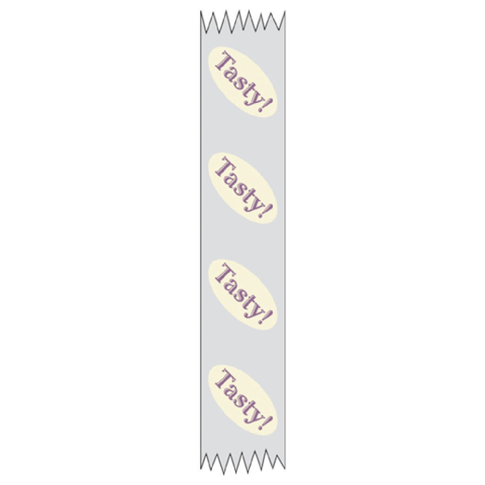 Hubert 46044 - Merchandising Food Tape, "Tasty!", 1" X 500' Roll