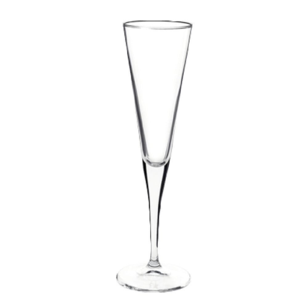 Steelite 4945Q402 Flute Glass 5-1/2 Oz. (H 9-1/4" M 2-3/4" T 2-1/2" B 2-3/4") Pulled Stem