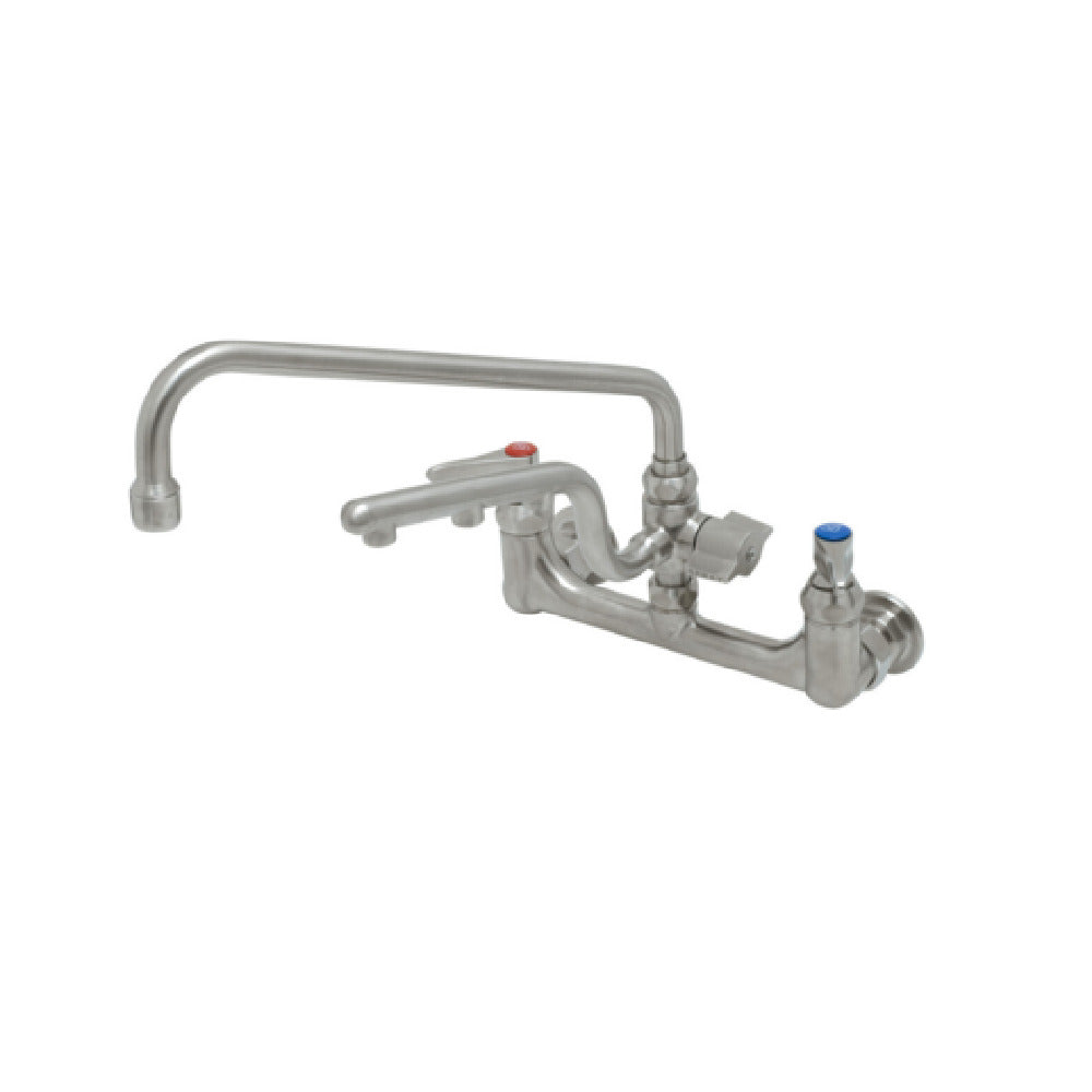T&S Brass S-0231-U12 UltraRinse 8” Wall Mount Mixing Faucet 12” Swing Nozzle With Stream Regulator Outlet