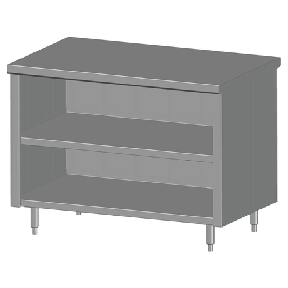 SPG 4CBT-30 - Universal Stainless Work Table, Cabinet Base With Open Front, 48"W X 30"D