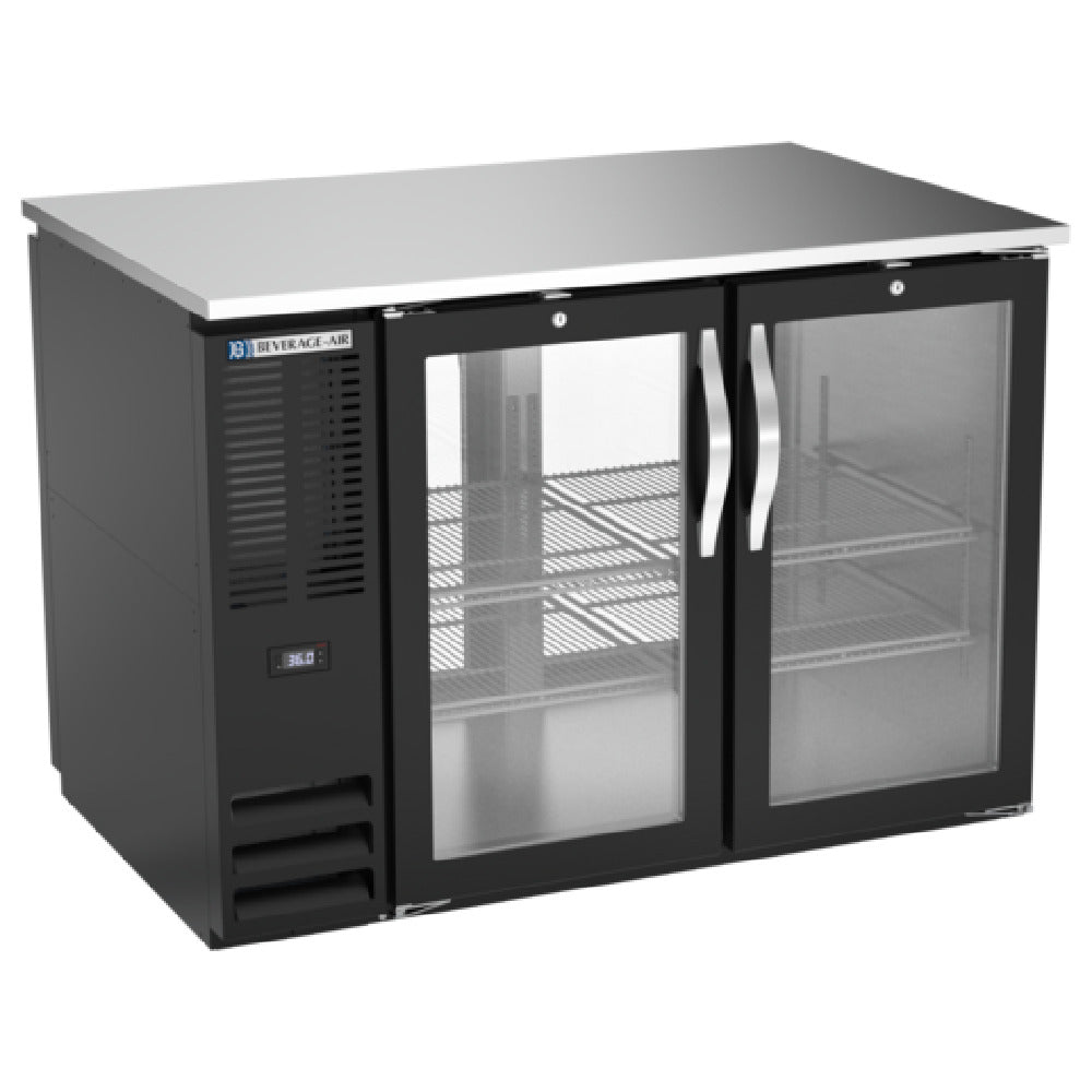 Beverage Air BB48HC-1-FG-PT-B - Refrigerated Pass-Thru Back Bar Open Food Rated Refrigerator