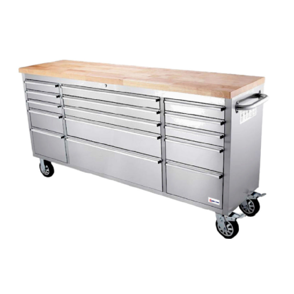 Omcan 48593 (48593) Work Bench Mobile 72"W X 22"D X 35"H