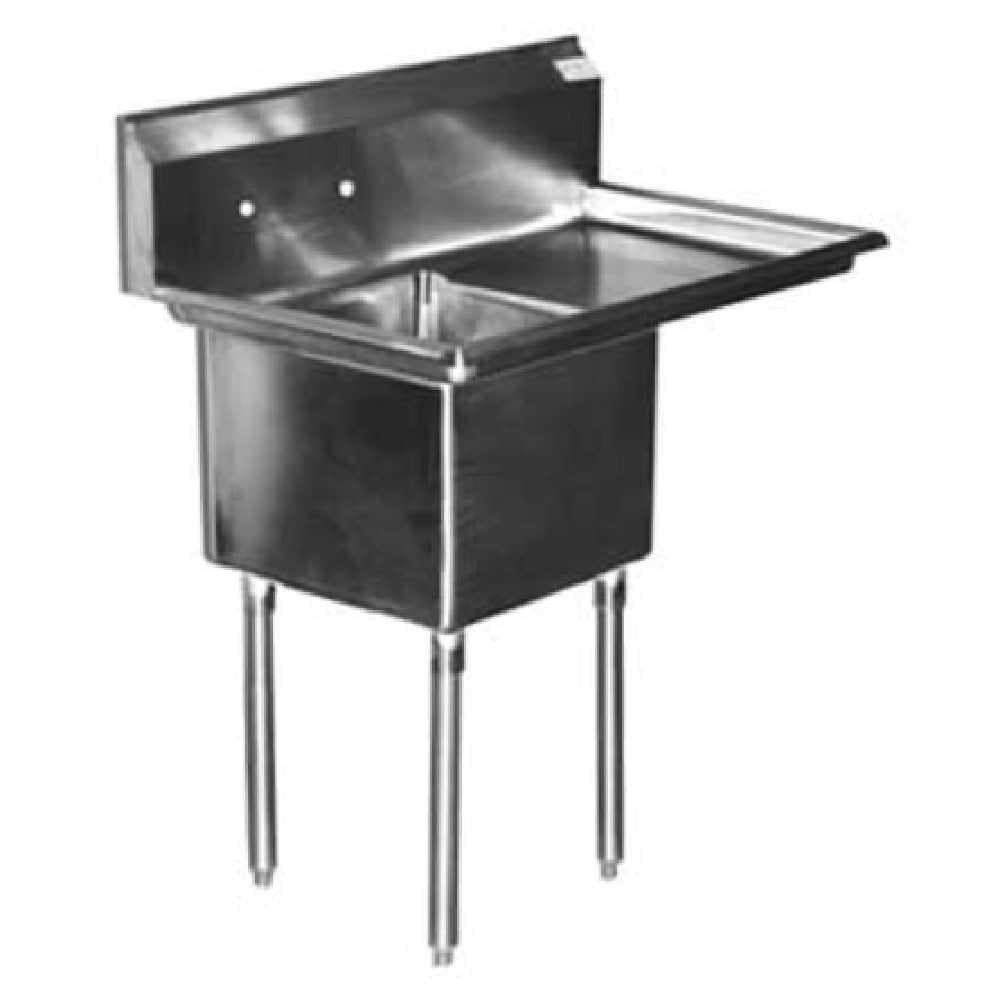 Serv-Ware E1CWP1824R-24-V - Economy Series Sink, One Compartment, 44-1/2"W X 29-1/2"D X 45-1/2"H