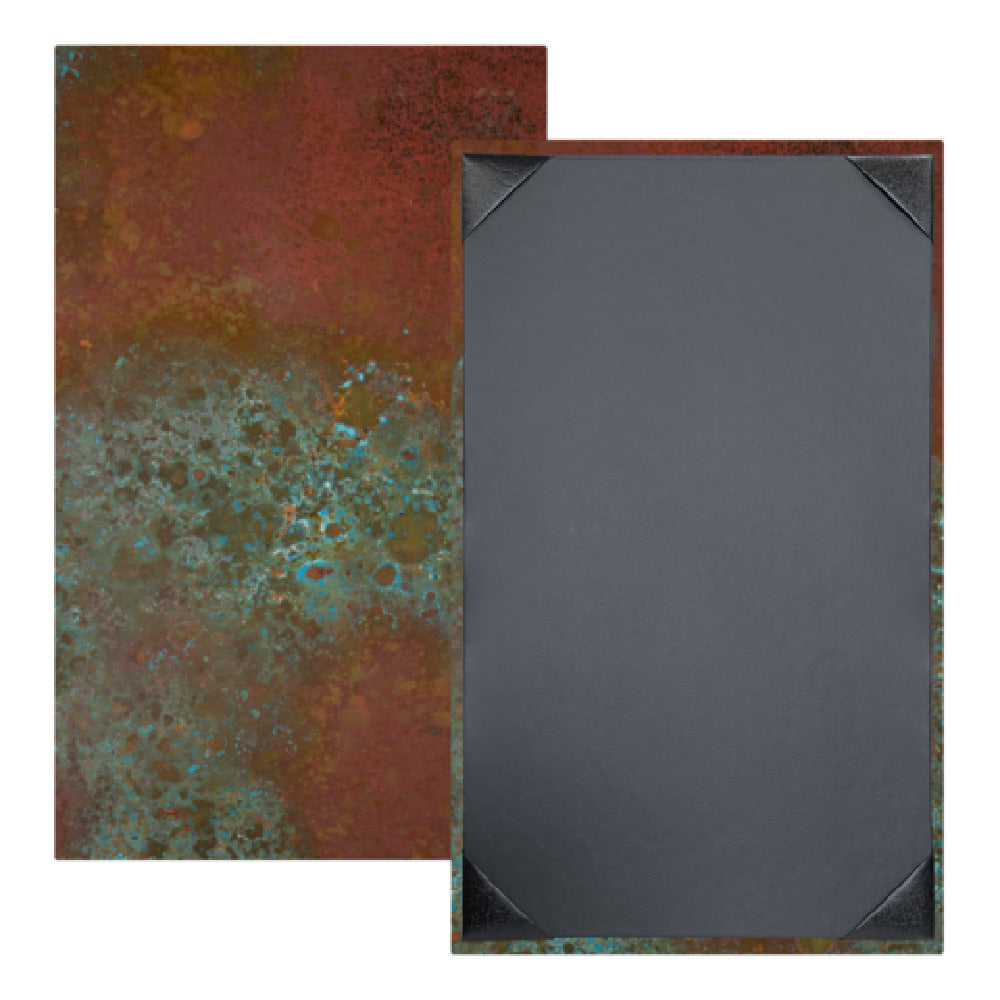 Risch PATINA-1V 8.5X14 Patina Hardback Authentic Copper Menu Cover (specify Color)