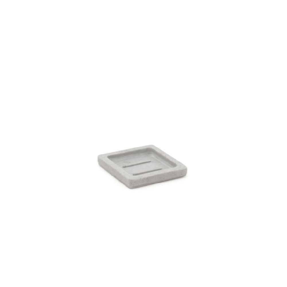 FOH RSD027GYR23 Soap Dish 4.25"W X 4.25"D X 0.75"H Square