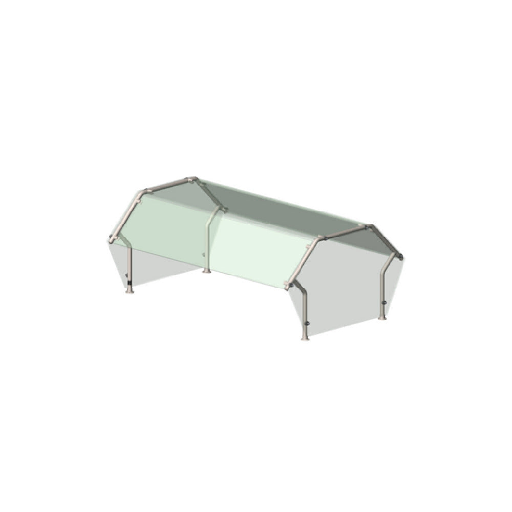 Vollrath N98639 Double-Sided 4-Series NSF Contemporary Buffet Breath Guards 73"W