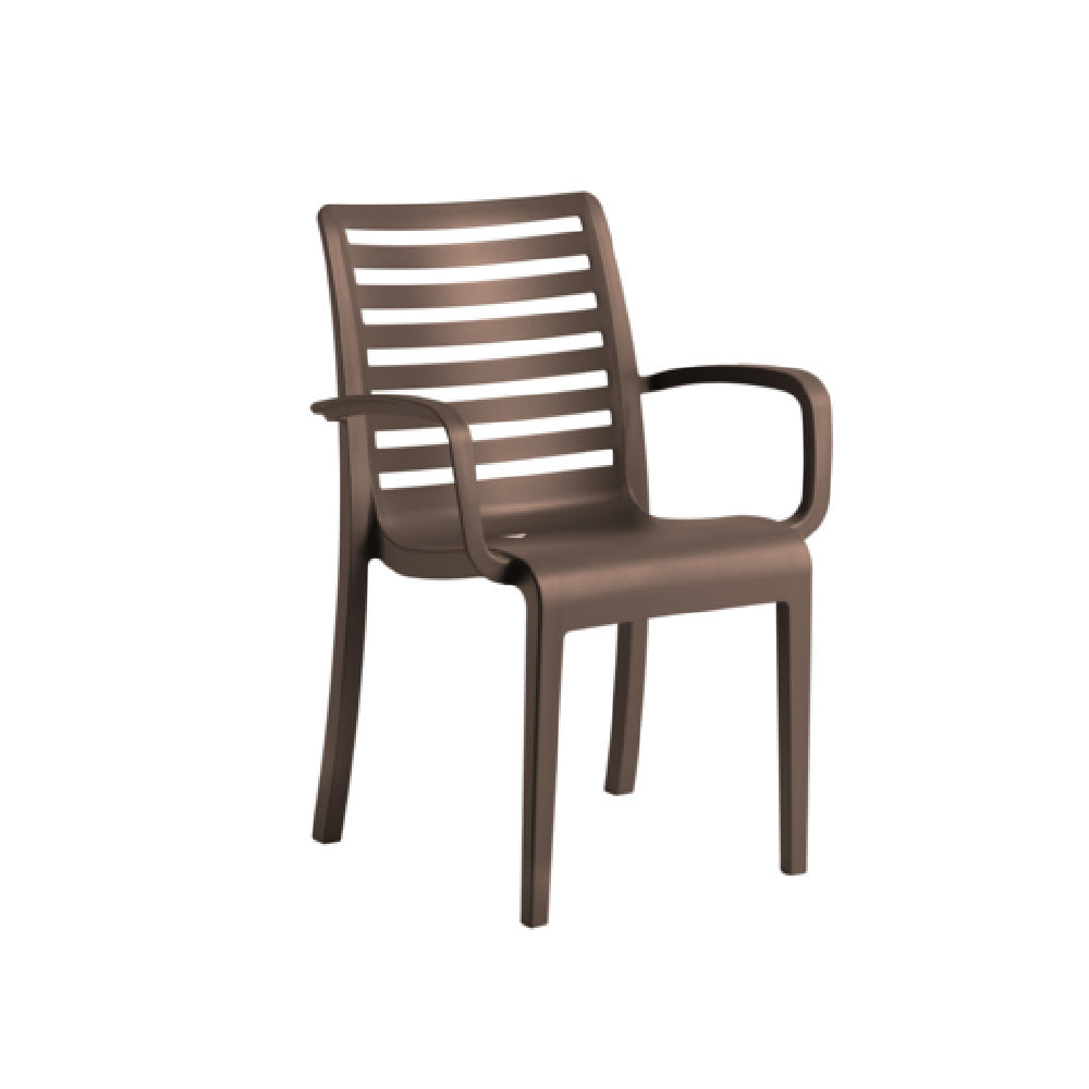 Grosfillex UT945037 - Astoria Stacking Armchair, 23.6"W X 23.4"D X 34.7"H, Technopolymer With Air Molding Technology