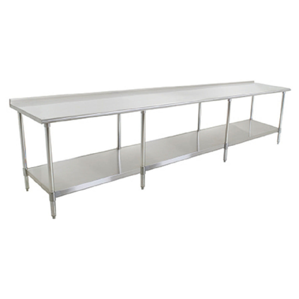 Eagle Group UT36132E - Spec-Master® Series Work Table, 132"W X 36"D, 14/300 Series Stainless Steel Top With 1-1/2"H Rear Up-turn
