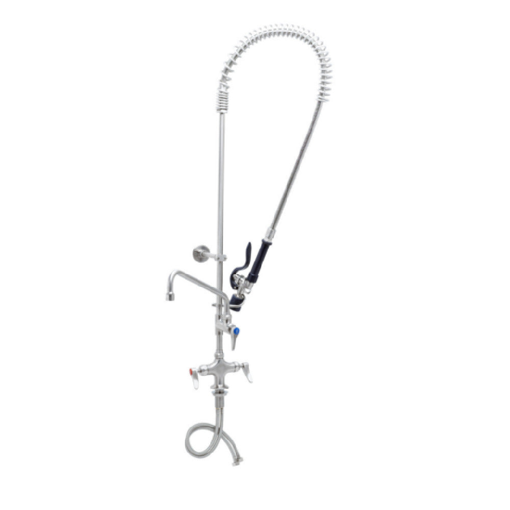 T&S Brass S-0113-12-CR-BJ Single Hole Deck Mount Mixing Faucet 12” Swing Nozzle With Stream Regulator Outlet