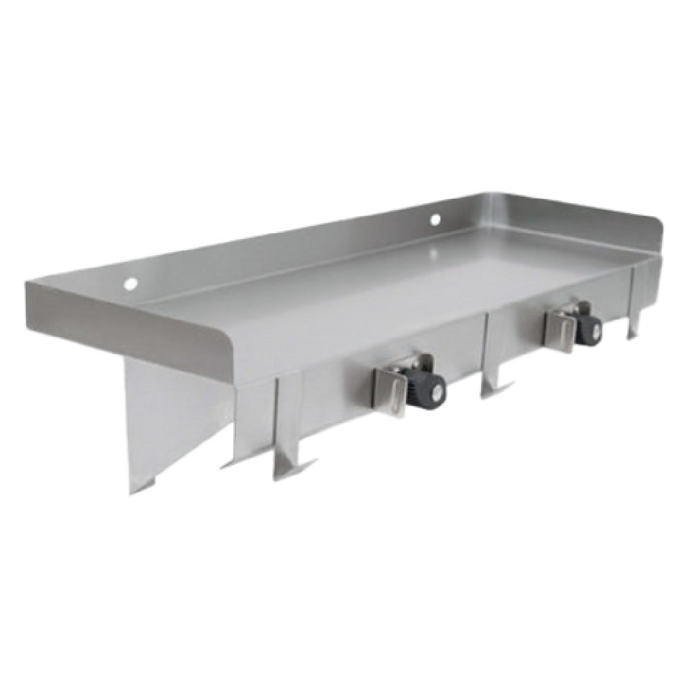 BK Resources MSS-836 - Utility Shelf, 36"W X 8"D, With Mop Hanger & Hooks