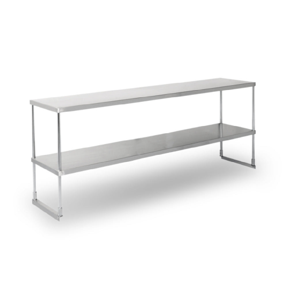 Steel Works Stainless SWDOS-1660 Over Shelf Double Tier 18ga/430 Stainless Steel