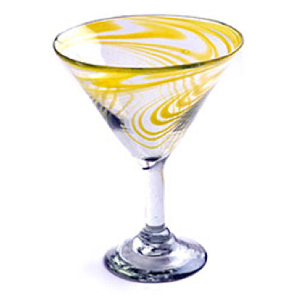 Orion Trading & Design G266-YS Swirl Classic Margarita Glass 15 Oz. 5-1/2" Dia. X 7"H