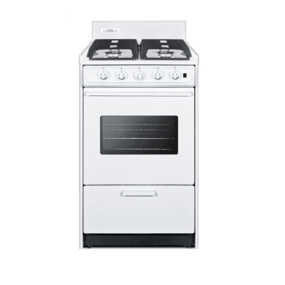Summit WTM1107ISW - Gas Range, 20" W X 24"D, 2.46 Cu.ft. Oven Capacity