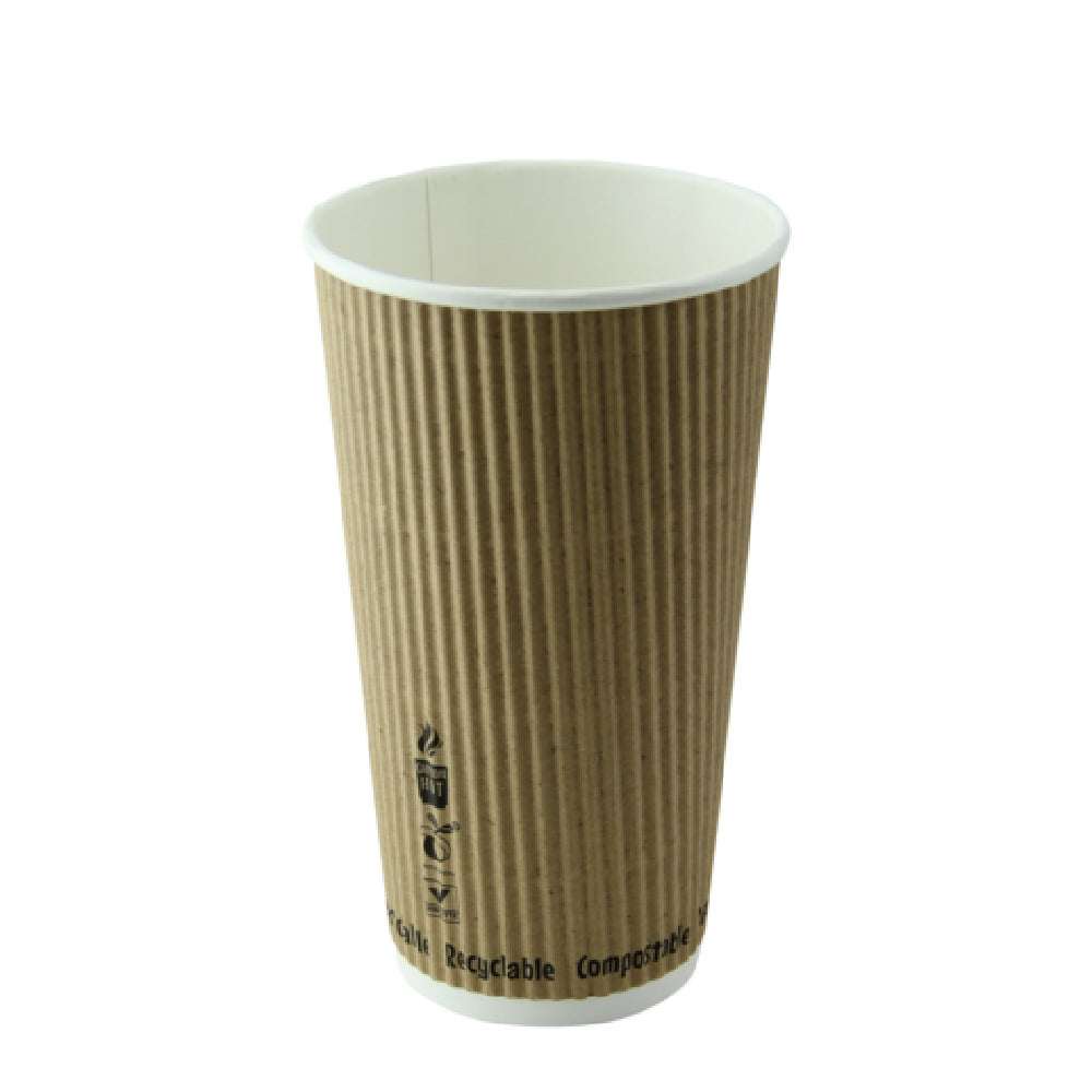 PacknWood 210GCRPLA20K - Grab & Go Paper Cup, 20 Oz., 3.5"dia. X 6.1"H