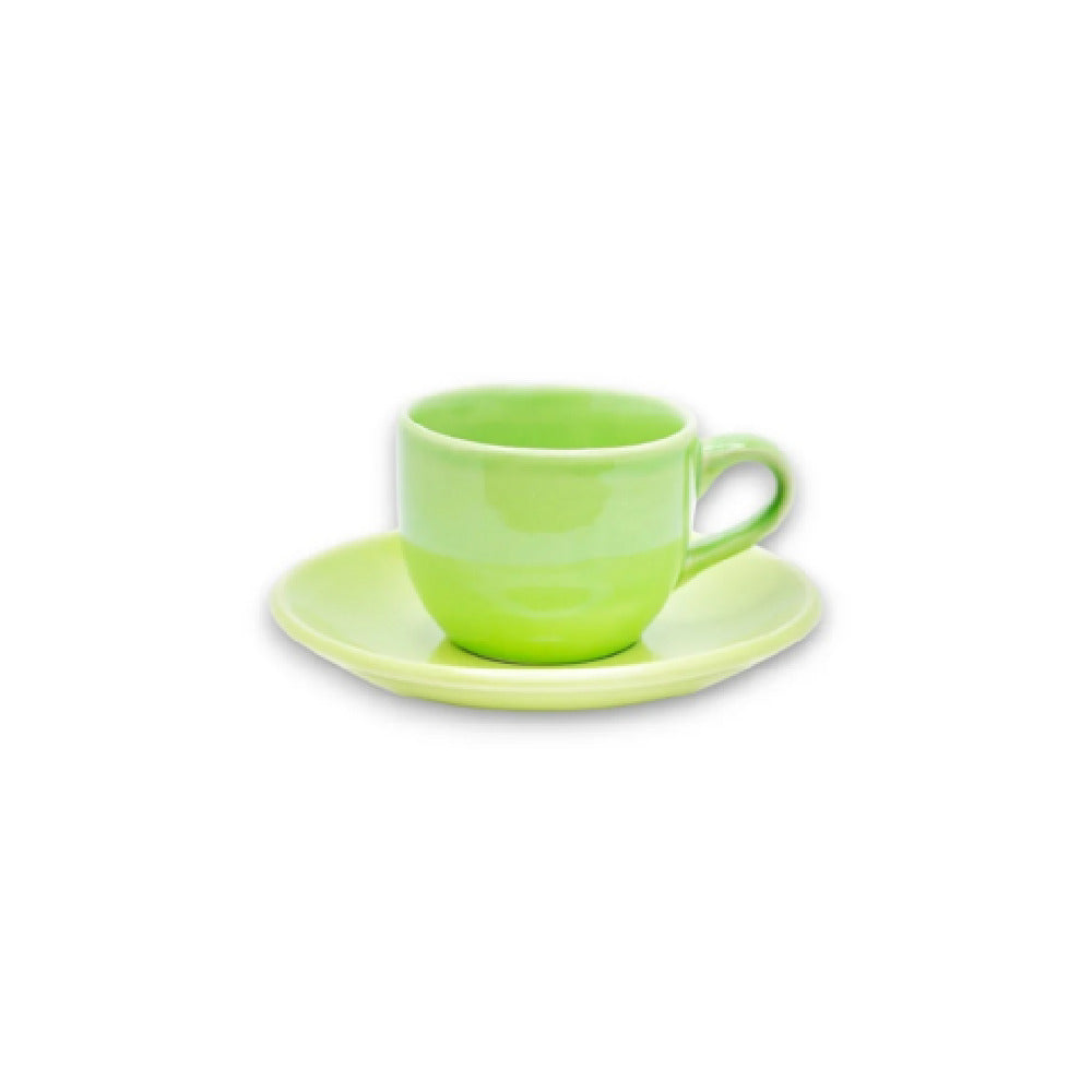 By The Earth Living CM071 Tea Cup & Saucer 5.5" Dia. Saucer 6 Oz Cup