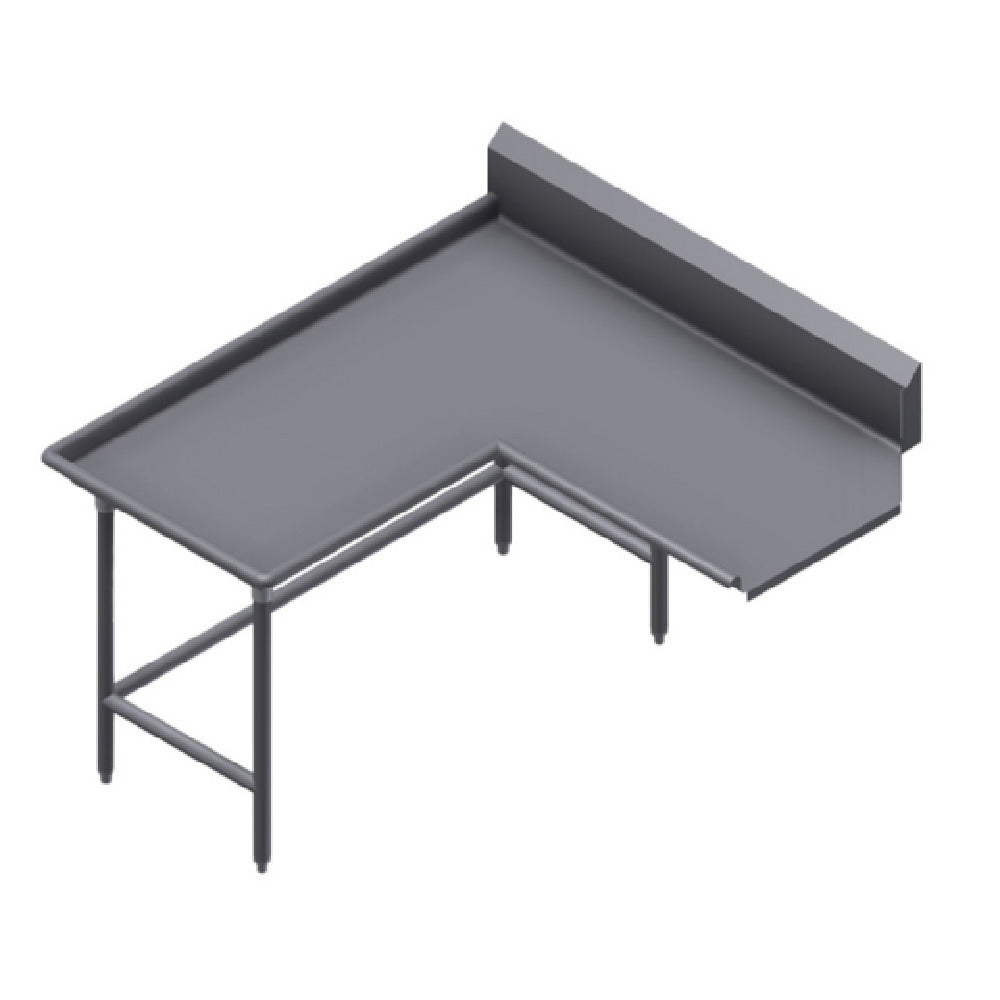 Winholt CDT-16-I-96L - Island Clean Dish Table, Left To Right, 9" High Backsplash With 2" 45⁰ Return