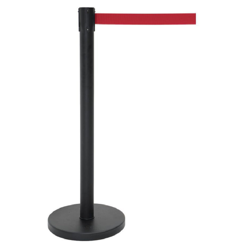 Hubert 57567 - Stanchion, Includes: (1) 40"H Post, (1) 14" Dia. Flat 30 Lb. Base With Protective Rubber Floor Guards & (1) 7' Red Belt