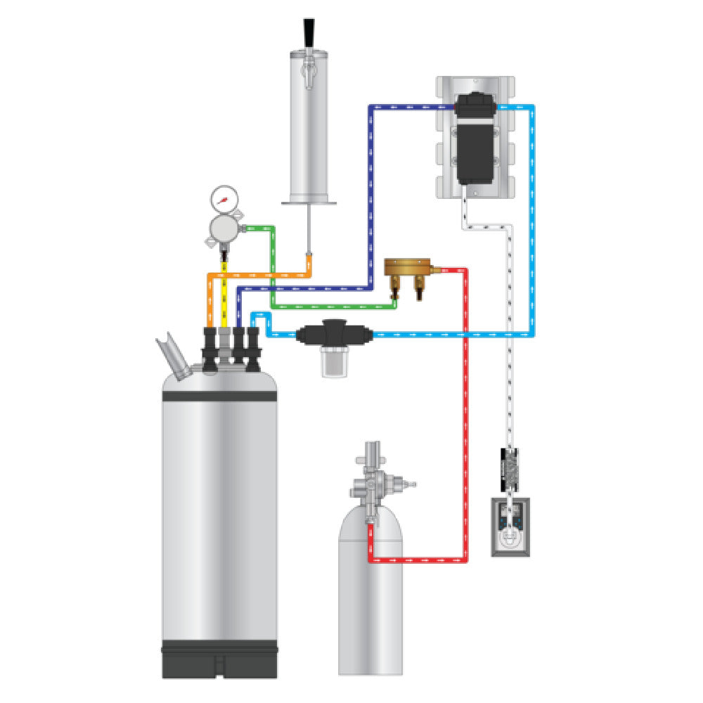 Perlick KCTCDD-X Circulating Cocktail Dispensing Kit Direct Draw Including Pump