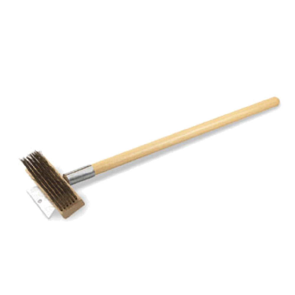 Alegacy Foodservice Products GB8706 Grill/Oven Brush With Scraper 7-1/4" X 2-3/8" Block 27" Handle Perpendicular To Brush