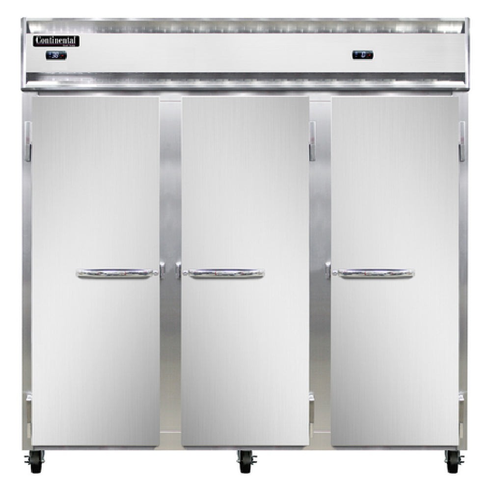 Continental Refrigerator 3RRFN Refrigerator/Freezer Reach-in Three-section