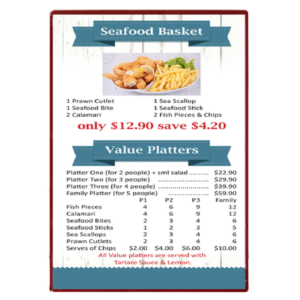Menu Solutions H500G - Menu Board, Holds 11" X 17" Insert, Single Panel