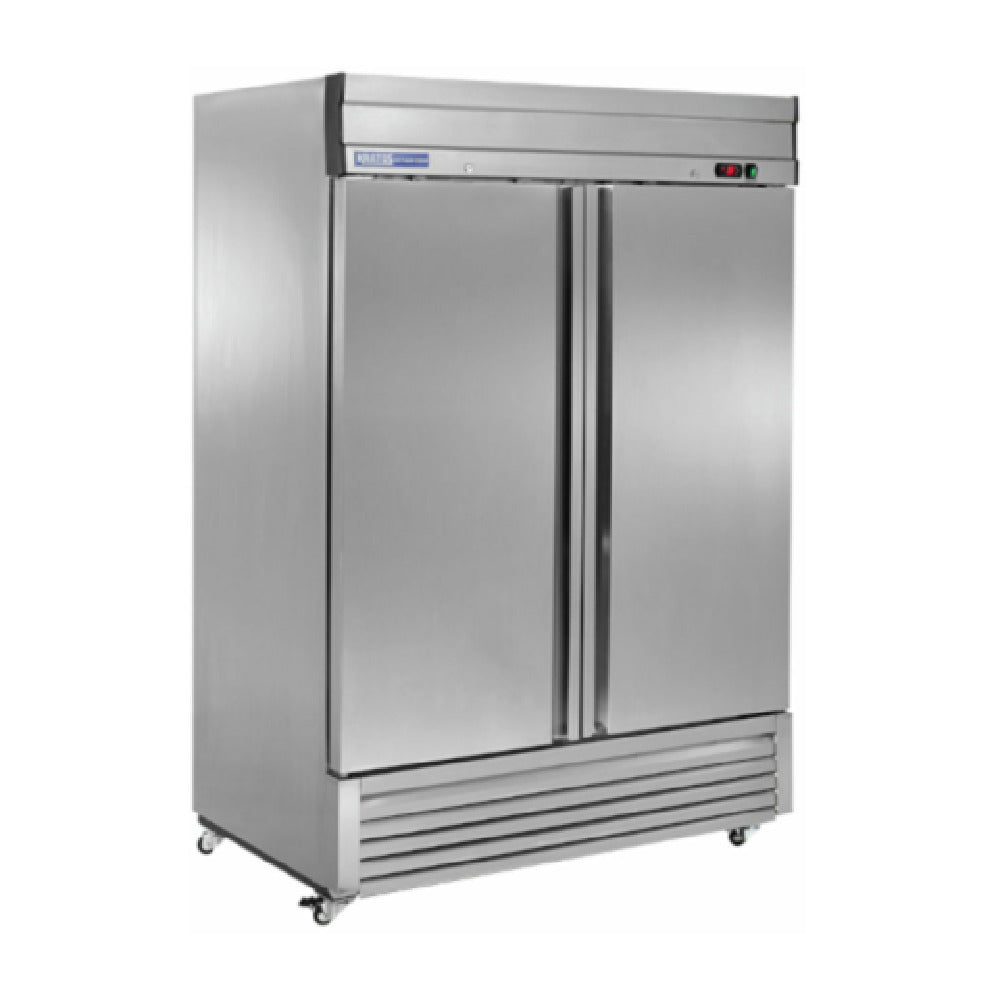Hubert 69K-773 - Kratos® Two Door Reach-in Refrigerator, Stainless Steel Exterior
