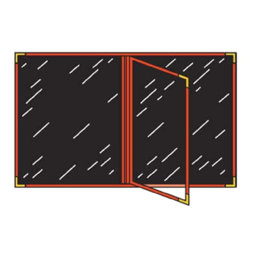 Menu Solutions RS140BA Menu Cover Holds 4-1/4" X 11" Inserts Triple Panel Booklet With 4 Views