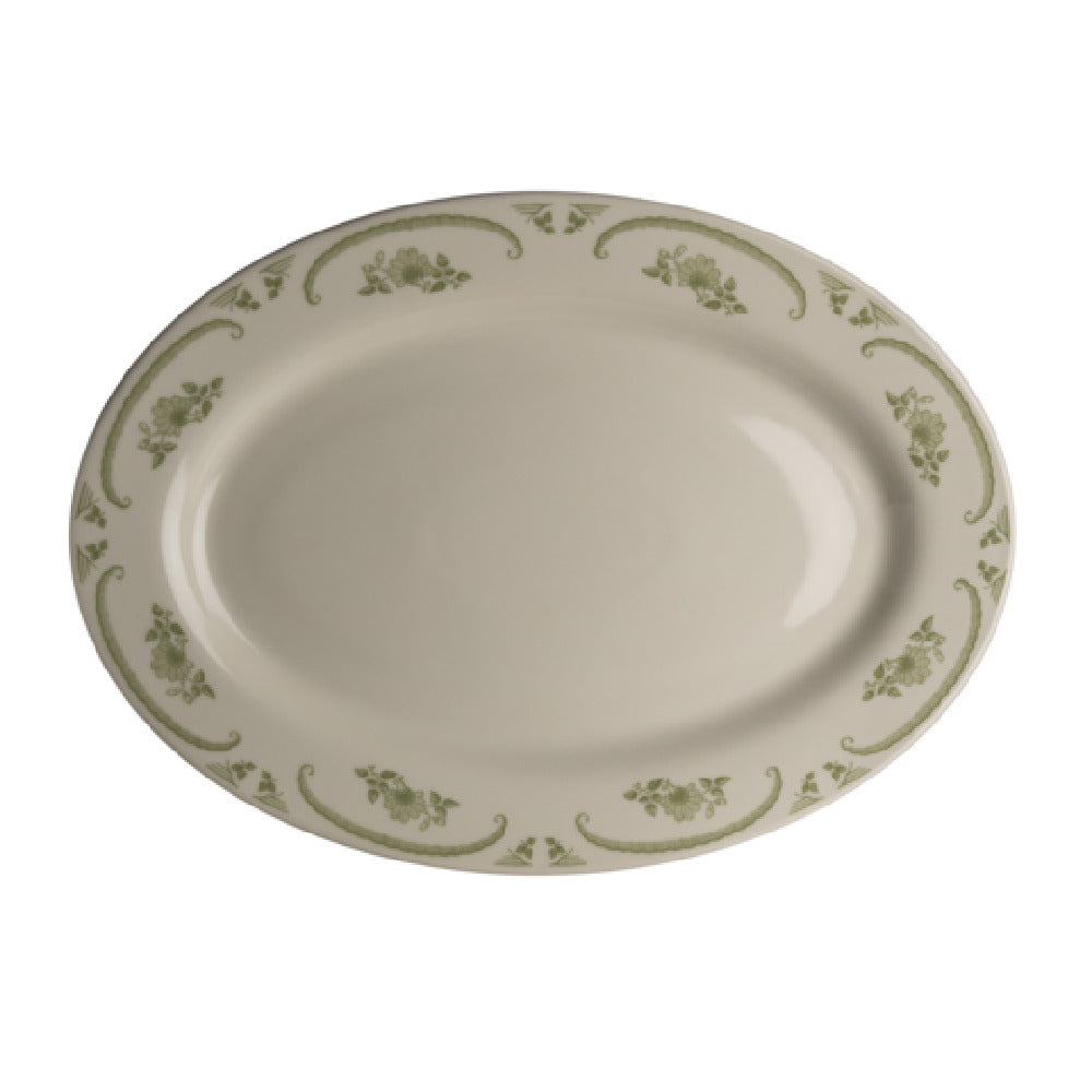 Steelite HL1549885 - Rolled Edge Oval Platter, 10.5" X 7.25", American Rose