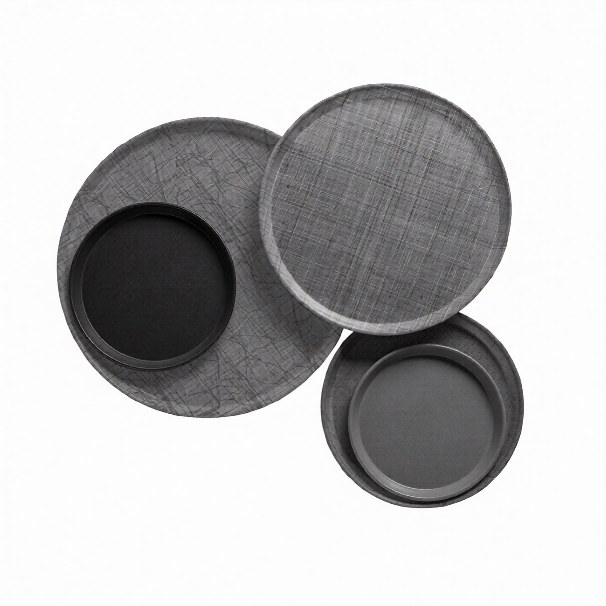 Cambro 1200531 Serving Camtray® Round 12" Dia. Galaxy Antique Parchment Silver