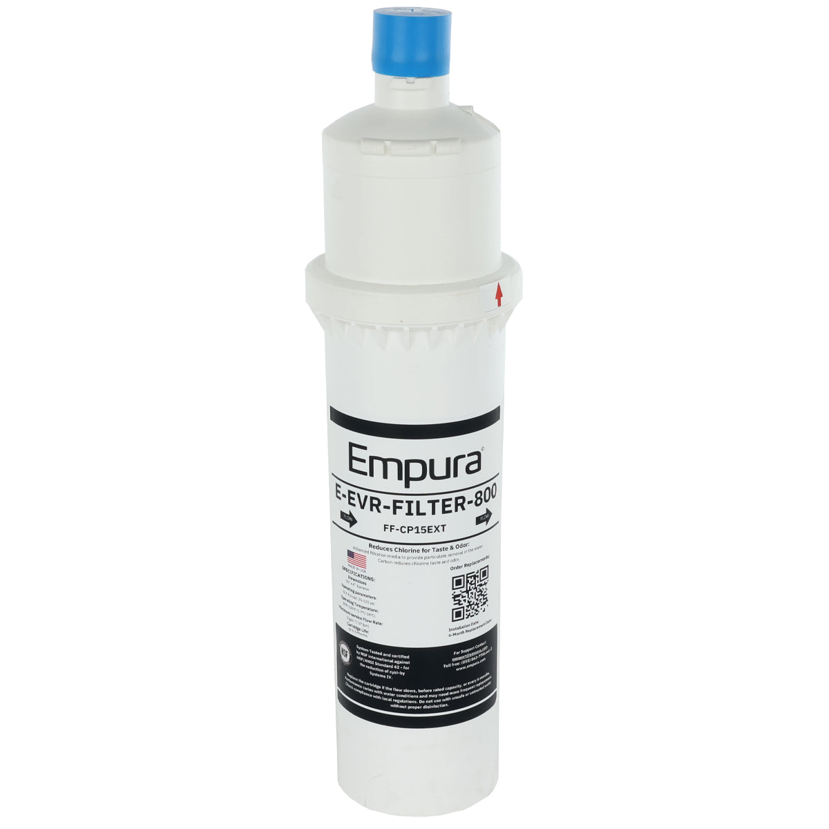 Empura Filtration E-EVR-FILTER-800 Water Filtration System Retrofit Cartridges 4"W X 4"D X 15"H