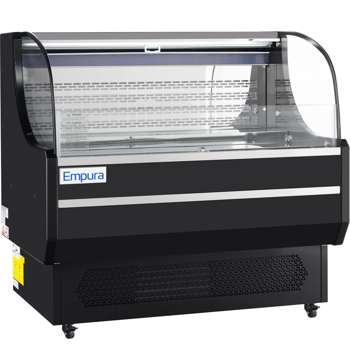 Empura Refrigeration E-HACMR-47B Horizontal Air Curtain Merchandiser 47.2"W X 33.3"D X 46"H 10.3 Cu. Ft. Capacity