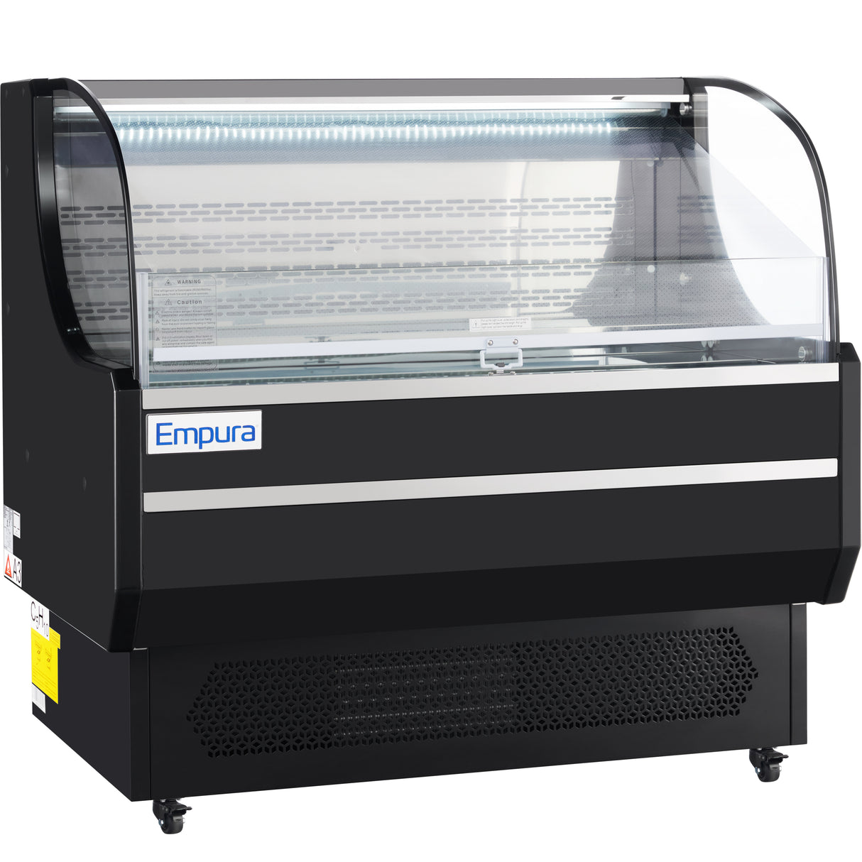 Empura Refrigeration E-HACMR-47B Horizontal Air Curtain Merchandiser 47.2"W X 33.3"D X 46"H 10.3 Cu. Ft. Capacity