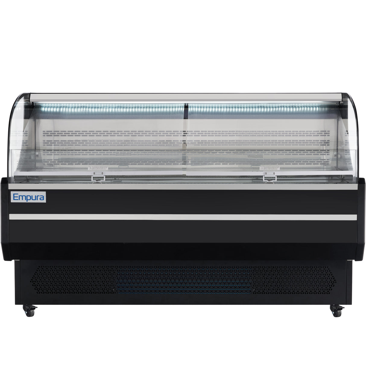 Empura Refrigeration E-HACMR-71B Horizontal Air Curtain Merchandiser 70.8"W X 33.3"D X 46"H 15.9 Cu. Ft. Capacity