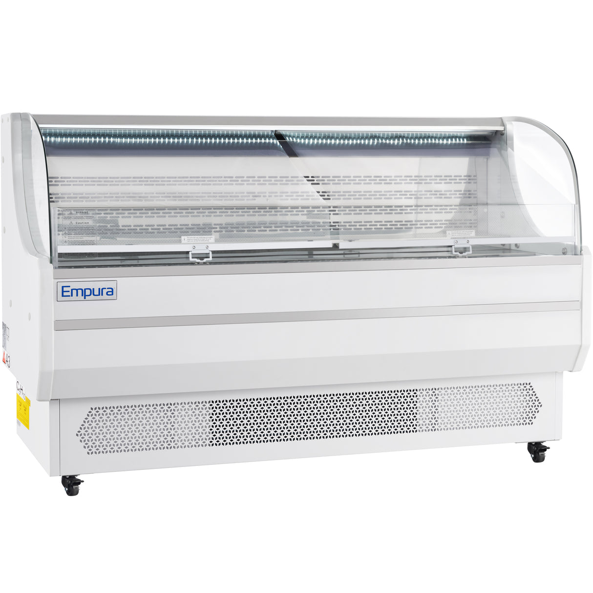 Empura Refrigeration E-HACMR-71W Horizontal Air Curtain Merchandiser 70.8"W X 33.3"D X 46"H 15.9 Cu. Ft. Capacity