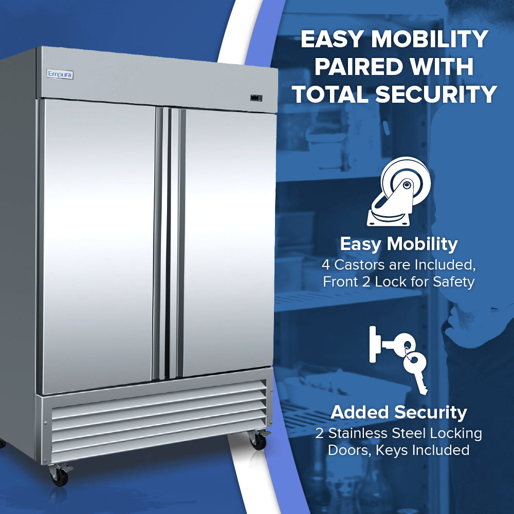 Empura Refrigeration E-KB54R Reach-In Refrigerator 53.9"W X 32.7"D X 82.3"H 41.6 Cu. Ft. Capacity