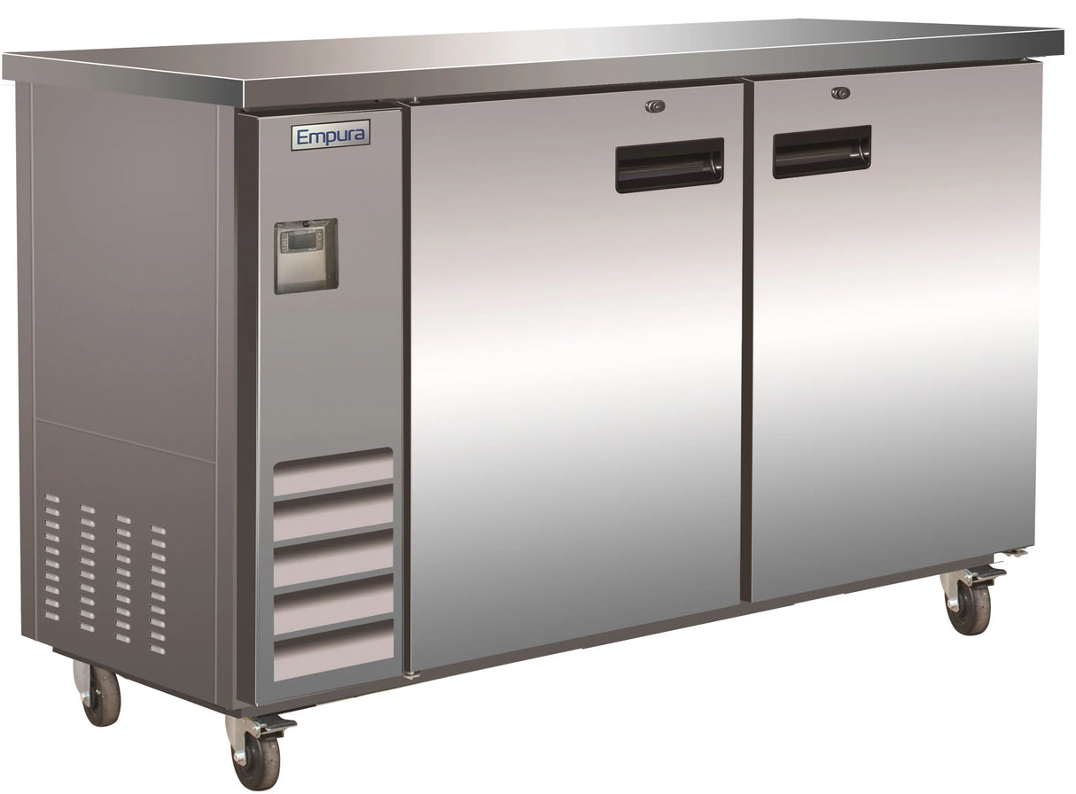 Empura Refrigeration E-KBB60-2-24-S Back Bar Cooler 2 Swing Solid Doors 61"W X 24 7/16"D X 41 3/4"H
